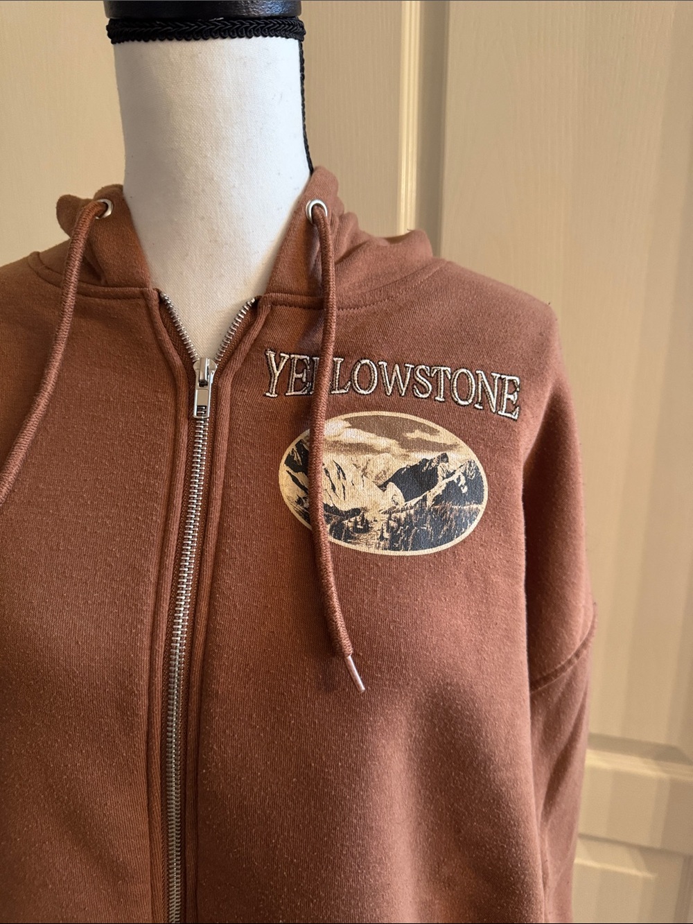 Rue21 Brown Yellowstone Zip-Up Hoodie - Size Large - Picture 2 of 10